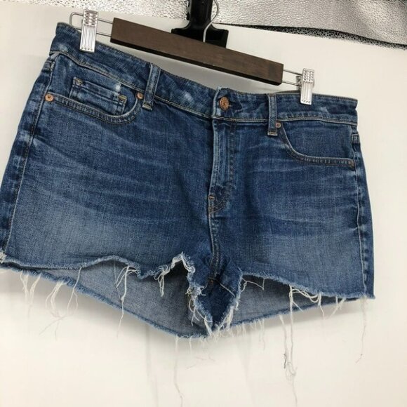 The Castings Aritzia raw  hem denim shorts 32 - Picture 7 of 13